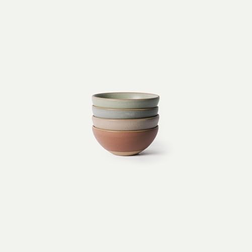 MORA Small Bowls Set of 4, 16oz Ceramic Pottery Dessert Bowls