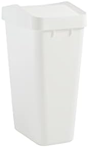 Rubbermaid Swing Top Waste Container, 12.2 Gallon, White