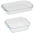 Pyrex 3qt Rectangle & 2qt Square Glass Baking Dishes