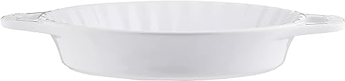STAUB Ceramic Bakeware-Pie-Pans Dish, 9-inch, White