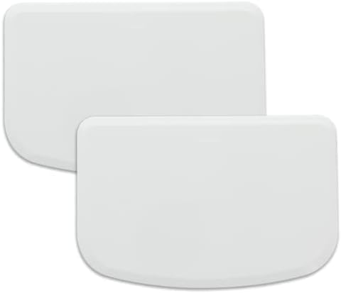 Plastic Bench Scraper for Baking - 2 White Bowl Scraper - Flexible