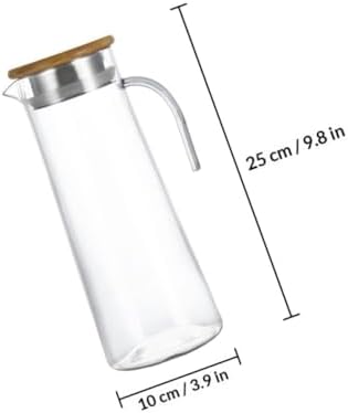 L Acrylic Beverage Pitcher with Lid for Juice and Water