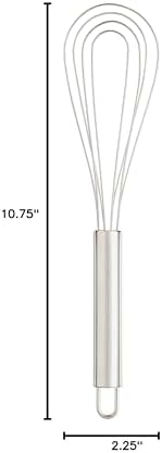 Mrs. Anderson’s Baking Flat Roux Whisk, Stainless Steel