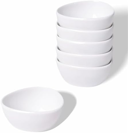 LEETOYI Mini Ceramic Ramekins Souffle Dishes 1.5 OZ, Small Dipping