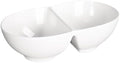 Creative Home Chip and Dip Bowl Set, Ceramic Divider Bowl, Plate