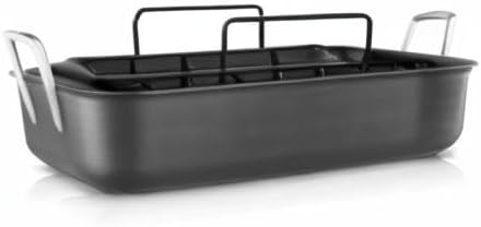 Calphalon Premier Hard-Anodized Nonstick 16In Roasting Pan With Rack, Metallic