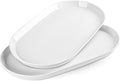 Taeochiy 16" Large Serving Platter - Oval Large Serving Tray, Ceramic