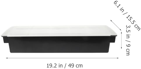 Black Plastic Five Compartment Snack Container with Lid for Storage