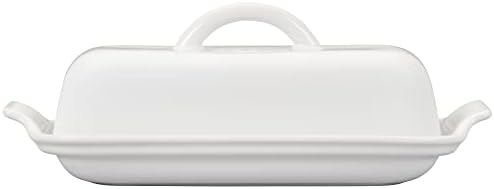 Le Creuset Stoneware Heritage Butter Dish, White