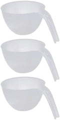 TOYANDONA 3pcs Plastic Mixing Bowls with Handle, Nesting Design