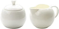 Pure White Porcelain Sugar Bowl and Creamer Set with Lid Creamer