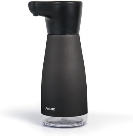 AIKE Magnetic Charging Automatic Liquid Soap Dispenser, Matte Black