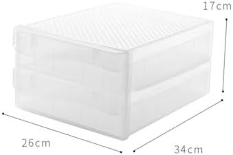 Xmas Eggs Holder Basket Dual-layer Plastic Container for Fridge