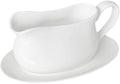 17oz Gravy Boat with Saucer Stand, Set of 1, Ceramic Sauce Boat with