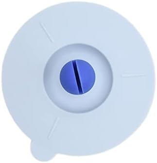Amruta Silicone Cup Lid with Spoon Rest, 10cm, Pale Blue