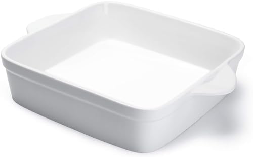 Sweese 8x8 inch Square Porcelain Baking Dish with Double Handles