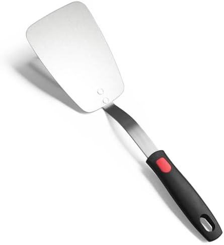 Stainless Steel Flexible Spatula, Thin Metal Turner, X' Large Solid