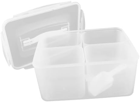 LIFKOME 8l Divided Plastic Snack Box with Lid and Handle Xmas