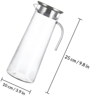 1.2L Acrylic Beverage Pitcher with Lid, 1200ml Large Capacity Water