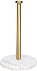 NearMoon Standing Paper Towel Holder, Marble Base, Brushed Gold
