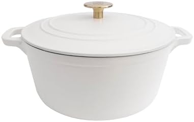 ZLINE 5-Piece Enameled Cast Iron Cookware Set in White Matte