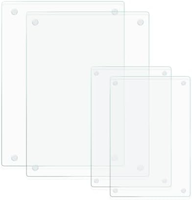 Mymonfif Tempered Glass Cutting Board for Kitchen, Clear Glass Board