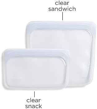 Stasher Reusable Silicone Food Storage Bags, Snack, Sandwich 2-Pack