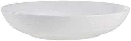 Mikasa Annabelle Bone China Dinnerware Set, 40-Piece Service for 8, White Hobnail Detail, Dinner Plates, Salad Plates, Bowls and Mugs, Dishwasher and Microwave Safe