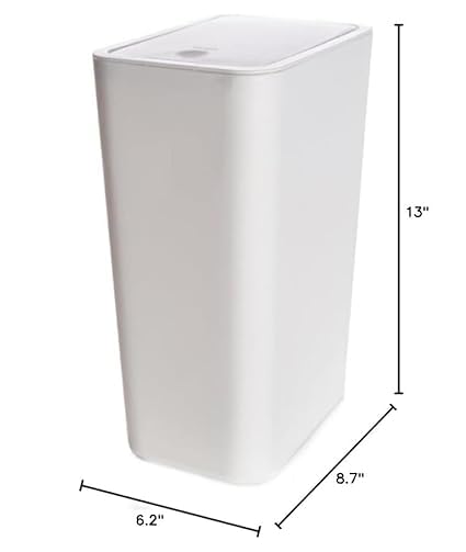 Compact Push-in Trash Can with Lid - Image 4