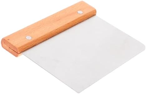 Stainless Steel Dough Scraper with Wood Handle, Bench Cutter for