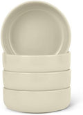 Amazon Basics Glazed Stoneware Bowls, 4-Piece Set, Microwave and