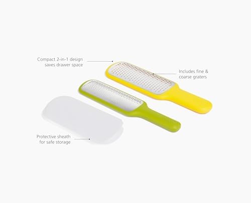 Joseph Joseph Nest Paddle Grater & Zester Set of 2, Stainless Steel