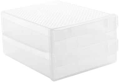 Xmas Eggs Holder Basket Dual-layer Plastic Container for Fridge