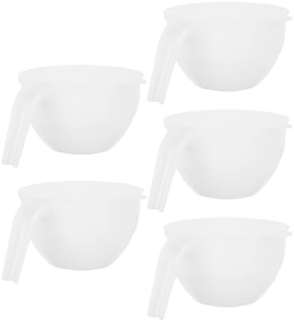 PRETYZOOM 5 Sets Stackable Icing Mixing Bowls with Handles and Lids