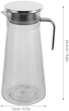 VOSAREA Acrylic Water Carafe with Lid 1.5l Cold and Hot Beverage