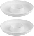 Chip and Dip Serving Set Divided Serving Platter Appetizers and