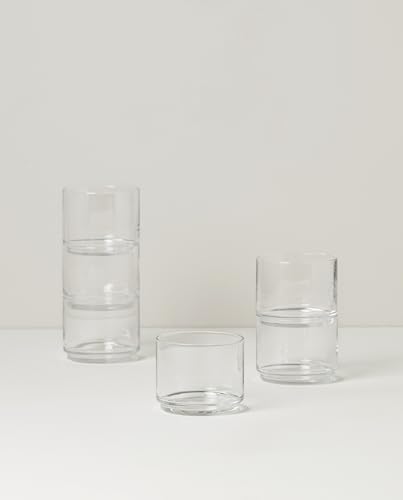 Lenox Tuscany Classics 2.5" H Stackable 9oz Short Drinking Glasses Set