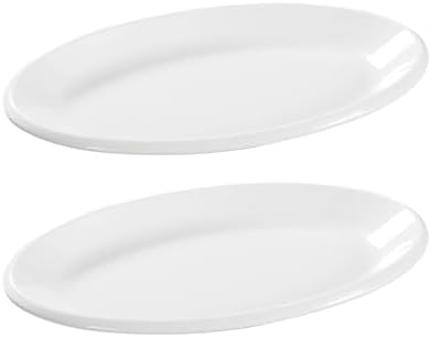 White Serving Platters, 2 Pack Porcelain Serving Dishes Dinner