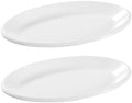 White Serving Platters, 2 Pack Porcelain Serving Dishes Dinner