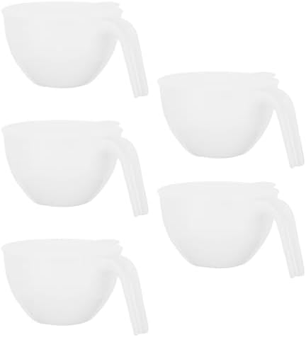 5 Sets Plastic Mixing Bowl Deep Nesting Design with Handle and Lid