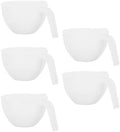 5 Sets Plastic Mixing Bowl Deep Nesting Design with Handle and Lid