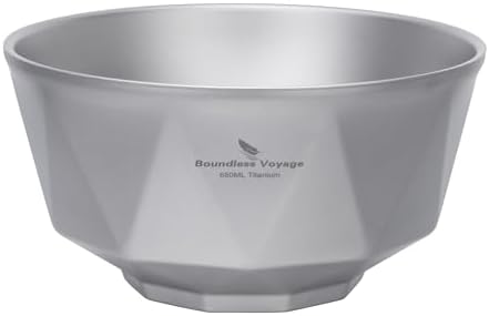 Boundless Voyage Titanium Double Walled Salad and Rice Bowls Soup
