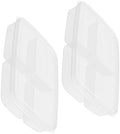 Mikinona Divided Bin with Lids 2pcs Plastic Fridge Food Box Xmas
