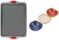 Nonstick Baking Sheet Pan & Melamine Dip Bowls – Heavy-Duty Carbon