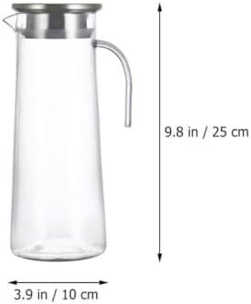L Acrylic Water Pitcher with Lid, Drinking Jug for Iced Tea