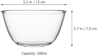 Xmas 2pcs 500ml Glass Bowl Set for Dessert Mixing Bar Weddings