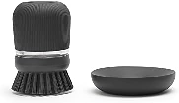 Brabantia 302626 Soap Dispensing Dish Brush, Dark Gray