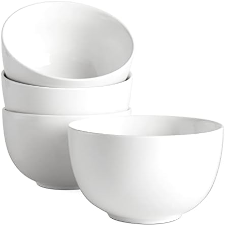 DOWAN Deep Bowls, 30oz Large Soup Bowls, Ceramic Cereal Bowls Set of 4