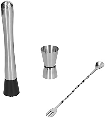 Stainless Steel Cocktail Bar Set Jigger Muddler Stirring Spoon for