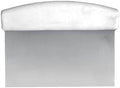 TrueCraftware- 6" x 4" Dough Scraper Stainless Steel with White Handle